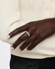 Solid White Gold - Eternity Diamond Ring (1 ctw)