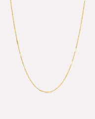 Solid Yellow Gold - Singapore Chain Necklace
