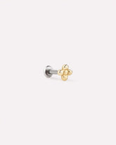 Solid Yellow Gold - Liora Flatback Single Stud
