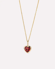 Solid Yellow Gold - Heirloom Heart Necklace