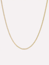 Solid Yellow Gold - Flat Mariner Chain Necklace
