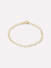 Solid Yellow Gold - Heart Chain Bracelet