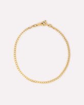 Solid Yellow Gold - Mini Curb Chain Bracelet