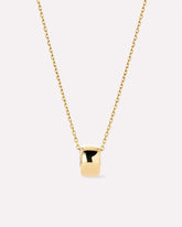 Solid Yellow Gold - Luna Charm Necklace