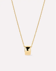 Solid Yellow Gold - Luna Charm Necklace