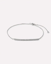 Solid White Gold - Pave Diamond Bar Bracelet