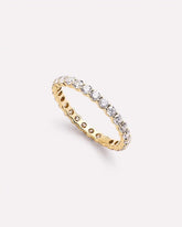 Solid Yellow Gold - Eternity Diamond Ring (1 ctw)