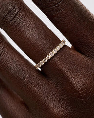 Solid Yellow Gold - Half Eternity Diamond Ring (1/2 ctw)