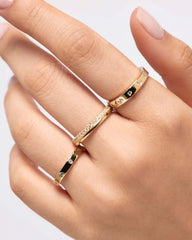 Gold Band Ring - Selena Marquise Ring