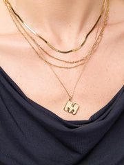 Sterling Silver - Bubble Letter Necklace