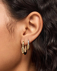Gold Hoops - Brynley Hoops Two Tone