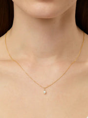 Gold Pendant - Gold Pearl Charm
