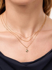 Solid Yellow Gold - Mini Ravioli Charm