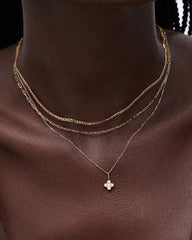 Solid Yellow Gold - Pearl Mini Liora Necklace
