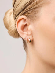 Solid Yellow Gold - Gold Slim Twist Hoops