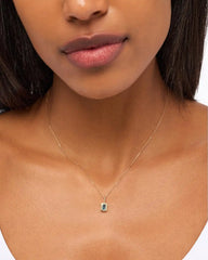 Solid Yellow Gold - Blue Topaz Heirloom Necklace