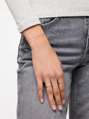 Solid Yellow Gold - Satellite Bracelet