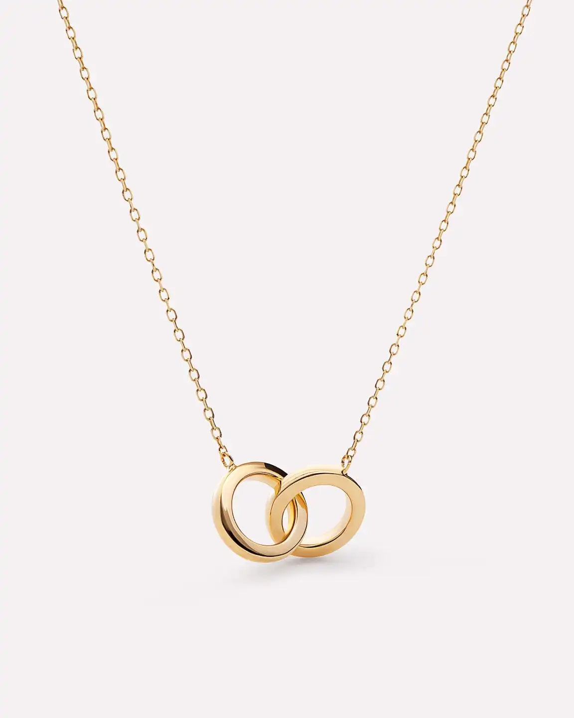 Solid Yellow Gold - Duo Links Necklace