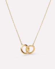 Solid Yellow Gold - Duo Links Necklace