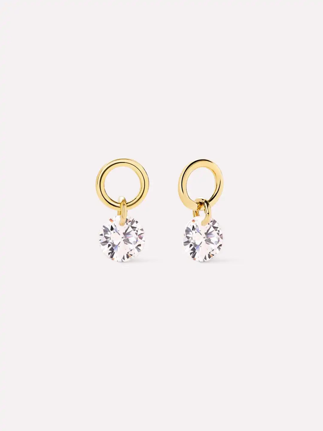 Earring Charms - Round Floating Stone Charms