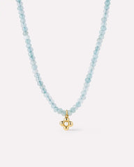 Beaded Necklace - Liora Blue Jade Bead Necklace