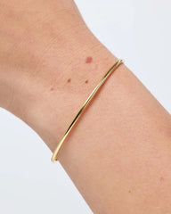 Gold Bangle Bracelet - Carter (2mm)