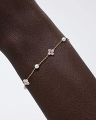 Flower Bracelet - Hannah Bracelet Rose Quartz