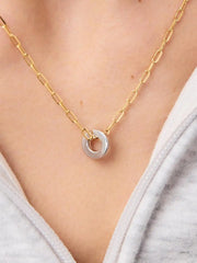 Gold Pendant - Jasper