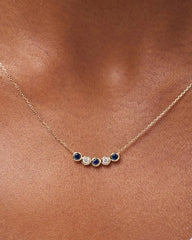 Birthstone Necklace - 5 Stone Birthstone Necklace