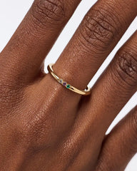 Birthstone Jewelry - 3 Stone Birthstone Ring