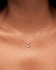 Solid Yellow Gold - Trillion Diamond Charm