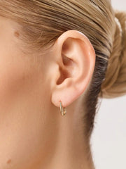 Small Gold Hoop Earrings - Gold Mini Oval Hoops