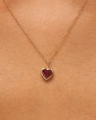 Solid Yellow Gold - Heirloom Heart Necklace