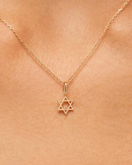 Solid Yellow Gold - Star of David Charm