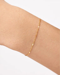 Solid Yellow Gold - Singapore Chain Bracelet