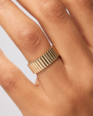 Solid Yellow Gold - Galaxy Ring Wide