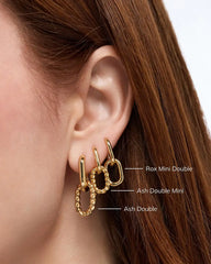 Double Hoop Earrings - Ash Double
