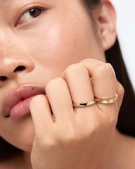Gold Band Ring - Selena Marquise Ring