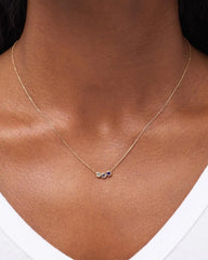 Birthstone Necklace - 3 Stone Birthstone Necklace