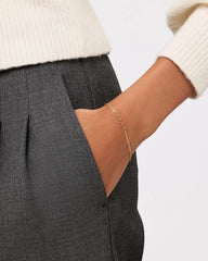 Solid Yellow Gold - Mini Anchor Chain Bracelet