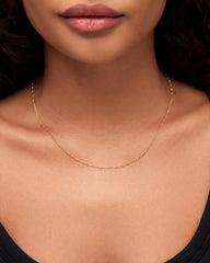 Solid Yellow Gold - Figaro Chain Necklace