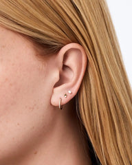 Solid Yellow Gold - Diamond Pyramid Flatback Single Stud