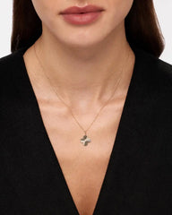 Solid Yellow Gold - Diamond Flower Charm