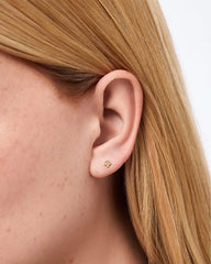Solid Yellow Gold - Liora Flatback Studs