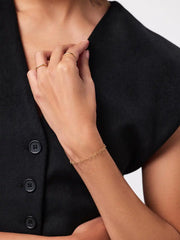 Solid Yellow Gold - Heart Chain Bracelet