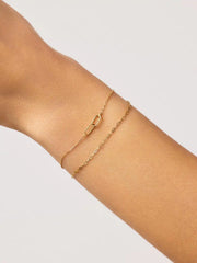 Gold Bracelet Set - Gold Link Bracelet Set