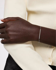 Solid White Gold - Pave Diamond Bar Bracelet