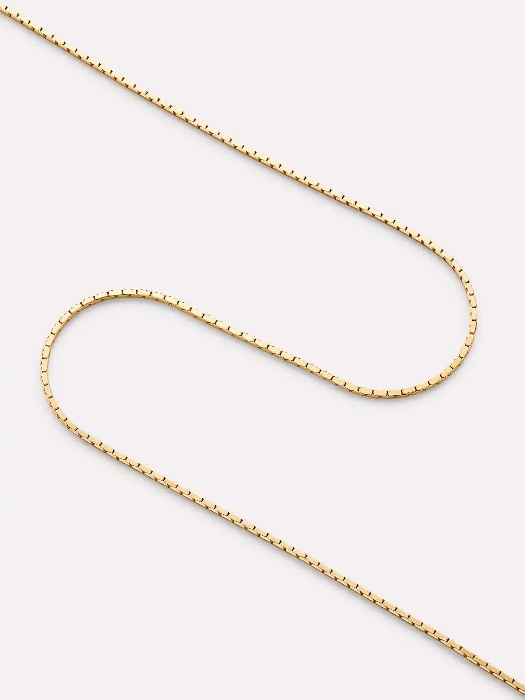 Solid Yellow Gold - Silk Chain Necklace