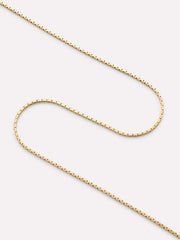 Solid Yellow Gold - Silk Chain Necklace