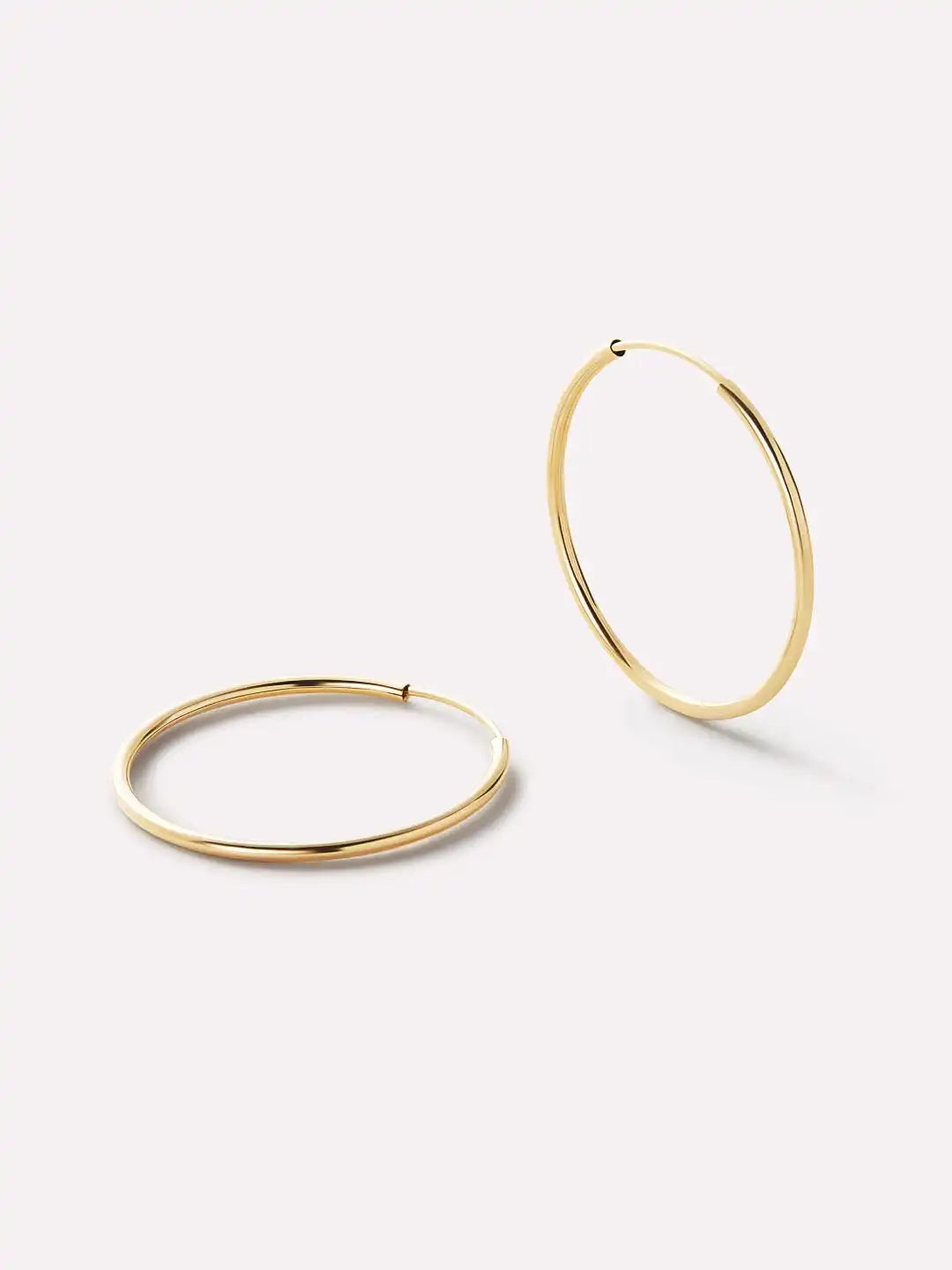 Small Gold Hoop Earrings - Gold Slim Hoops Large